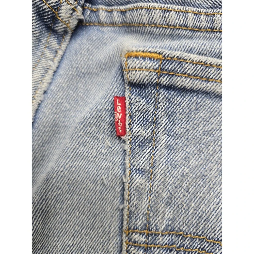 Levis 517 Regular Fit Straight Leg Light Wash Distressed Jeans Men's 38x32